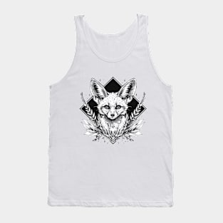 Fennec fox in plants diamond shape Tank Top